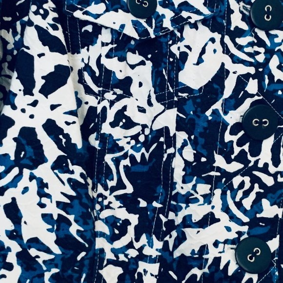 COLDWATER CREEK 2 SHADES BLUE WHITE JEAN STYLE JACKET - Picture 8 of 11